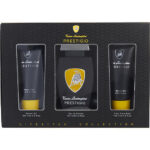 LAMBORGHINI PRESTIGIO by Tonino Lamborghini EDT SPRAY 4.2 OZ & AFTERSHAVE BALM 3.4 OZ & SHOWER GEL 3.4 OZ