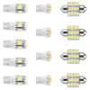 13Pcs T10 31mm Festoon LED Light Bulb Interior Dome Map LED Lights License Plate Trunk Side Positioning Lights