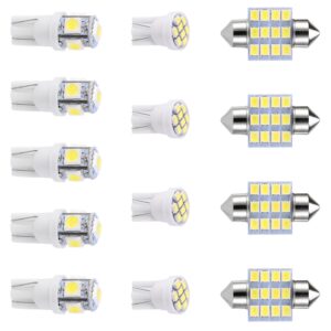 13Pcs T10 31mm Festoon LED Light Bulb Interior Dome Map LED Lights License Plate Trunk Side Positioning Lights