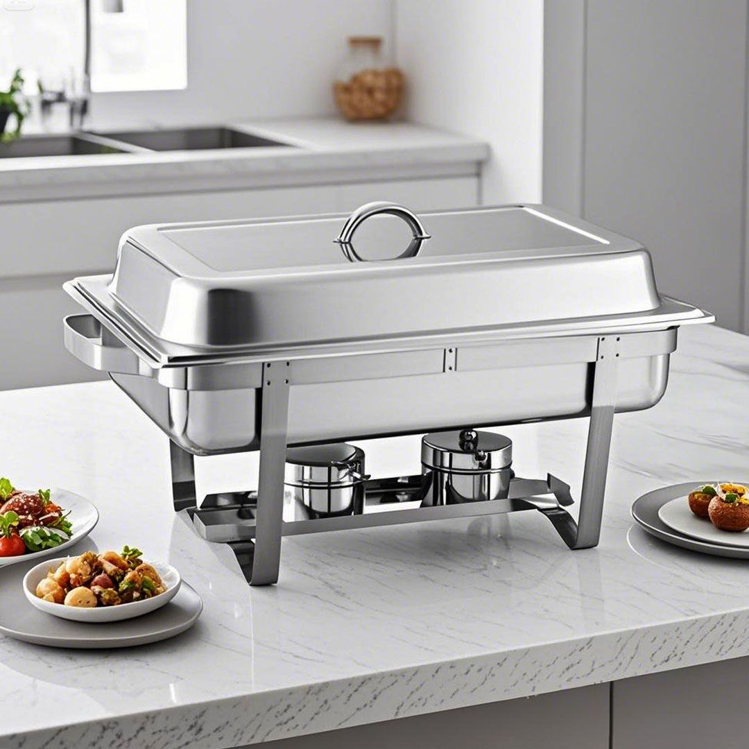 SOGA 4.5L Stainless Steel Dual Tray Chafing Dish – Buffet Food Warmer
