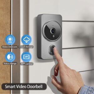 1pc smart wireless doorbell, smart 2.4G WIFI video doorbell, Tuya APP smart system control, two-way intercom, night vision function, video call, home assistant (FCC)