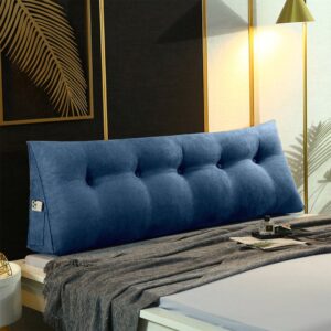 SOGA 150cm Blue Triangular Wedge Bed Pillow – Bedside Backrest Cushion