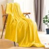 SOGA Yellow Throw Blanket – Warm Sofa and Bed Comforter